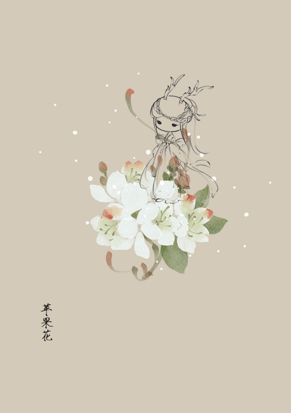一組花與仙子古風圖片，清新淡雅的古風圖集