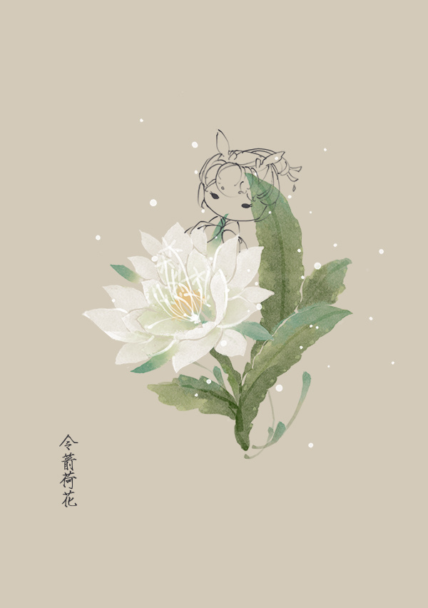 一組花與仙子古風圖片，清新淡雅的古風圖集
