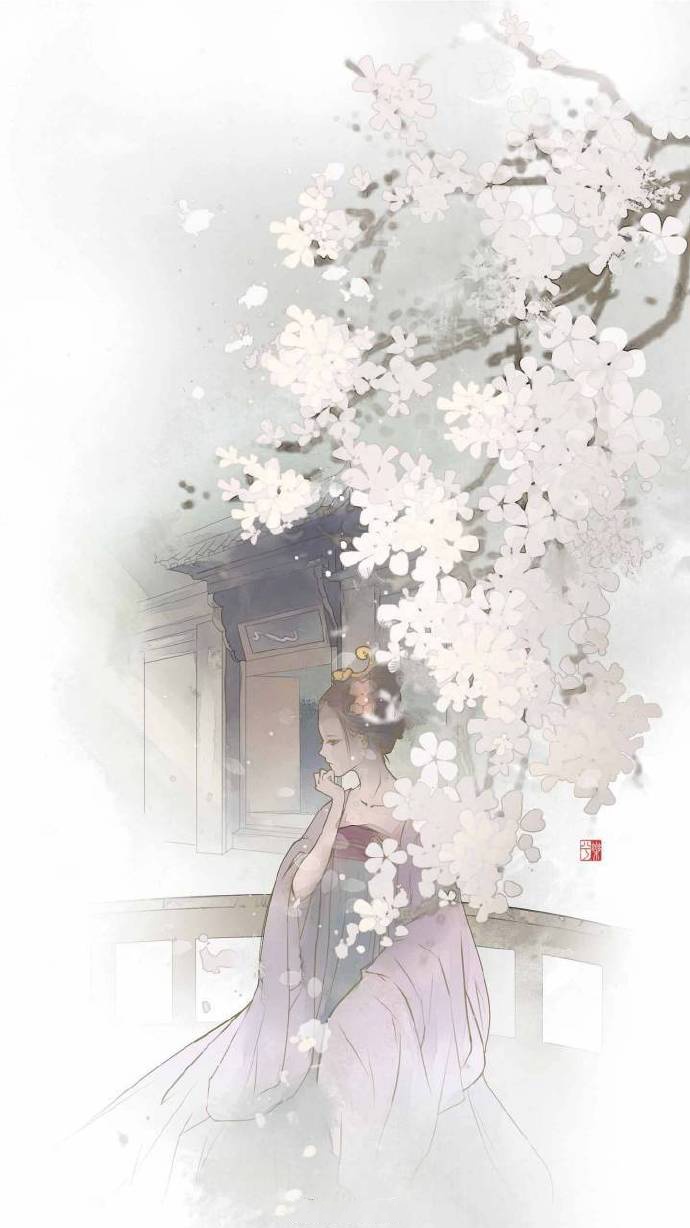 9款淡雅水彩禪意古風(fēng)背景，古風(fēng)手機壁紙圖片