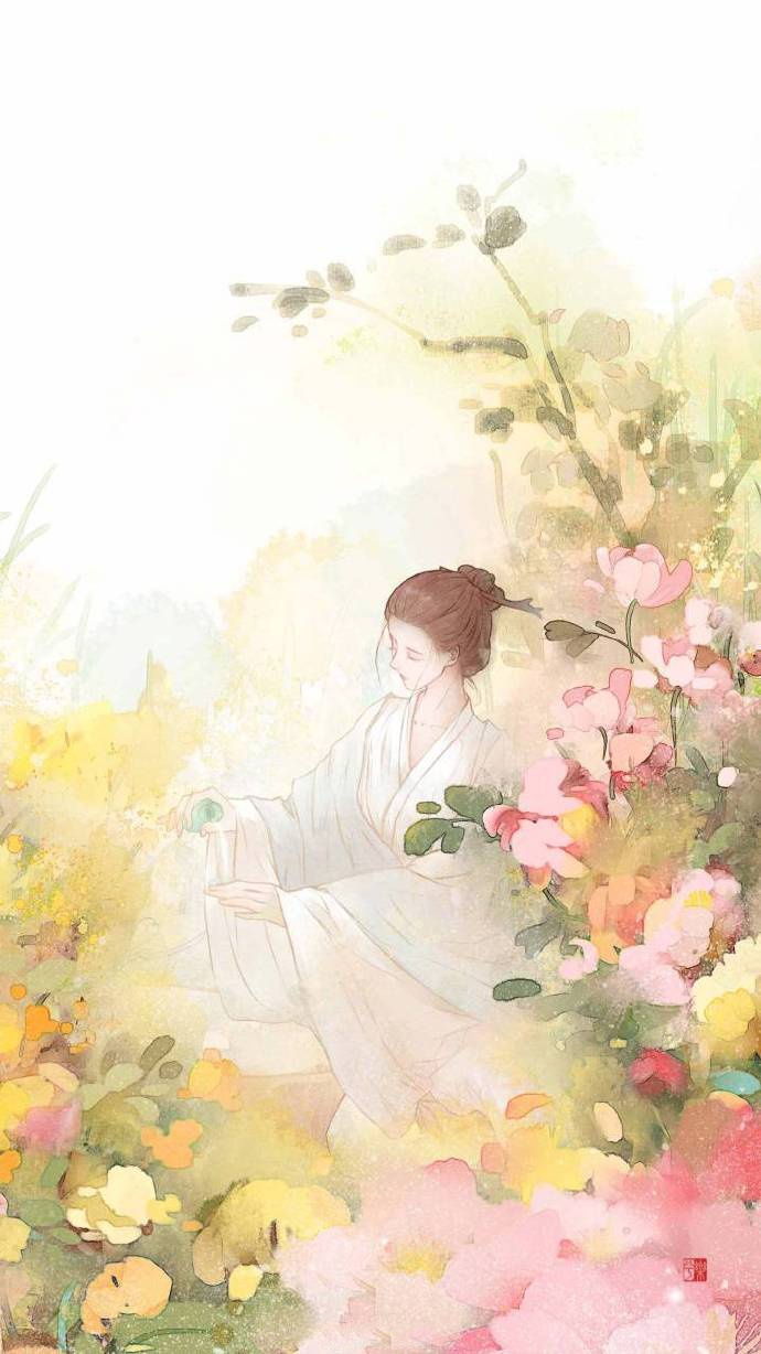 9款淡雅水彩禪意古風(fēng)背景，古風(fēng)手機壁紙圖片