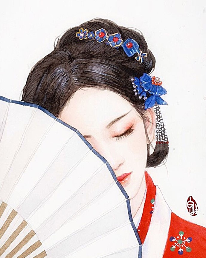 十款唯美古風(fēng)圖片：一組古風(fēng)女子插畫(huà)
