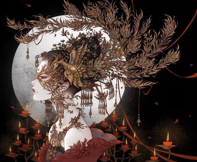 古風(fēng)美人插畫，一顰一笑令人神魂顛倒！