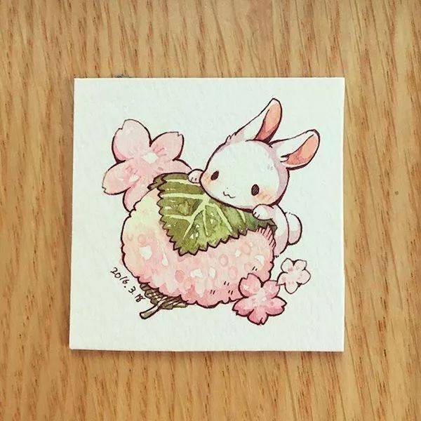 一組小兔子萌寵插畫：萌萌噠真可愛！