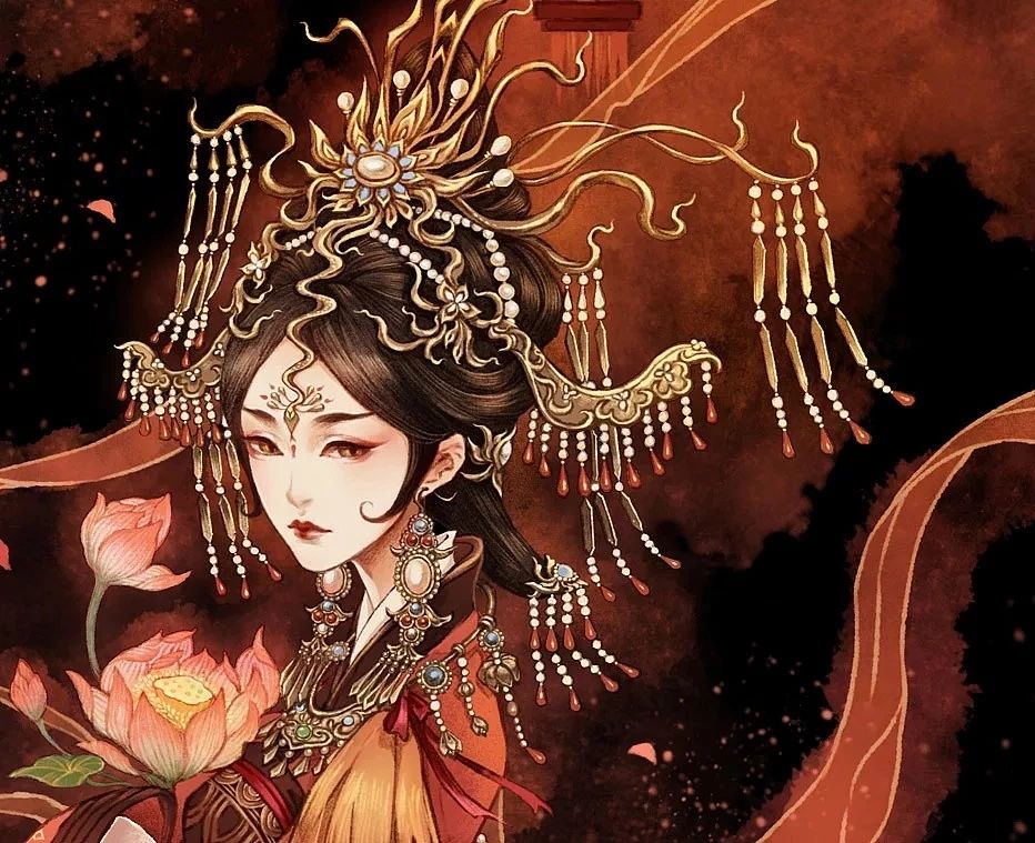 古風(fēng)美人插畫，一顰一笑令人神魂顛倒！