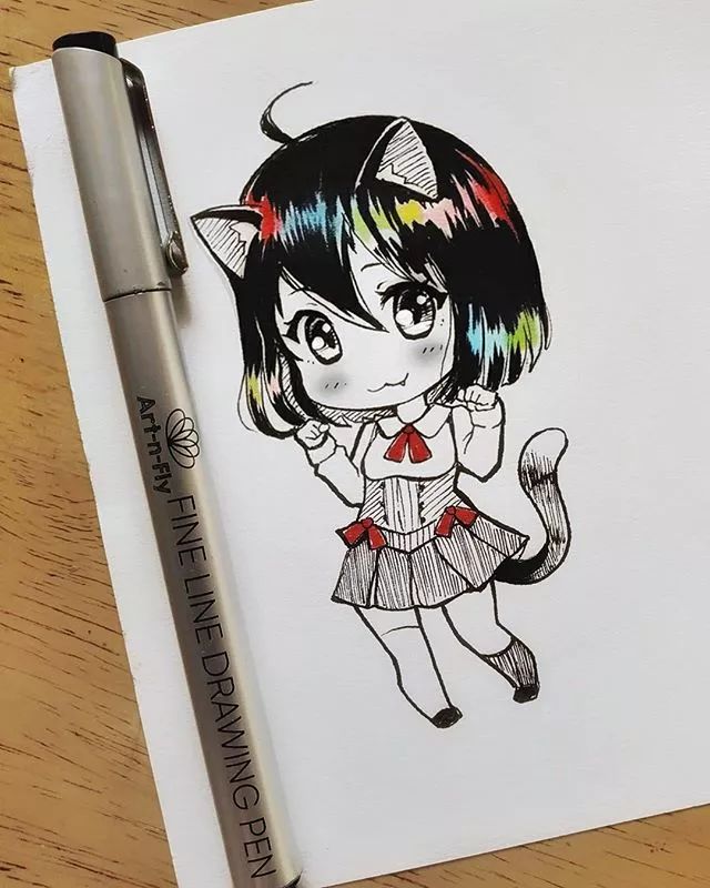 清新可愛美少女插畫，萌化你的心！