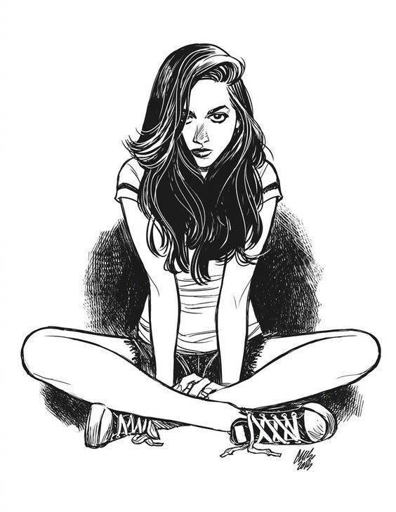 9款性感的黑白女郎插畫，嫵媚的美!