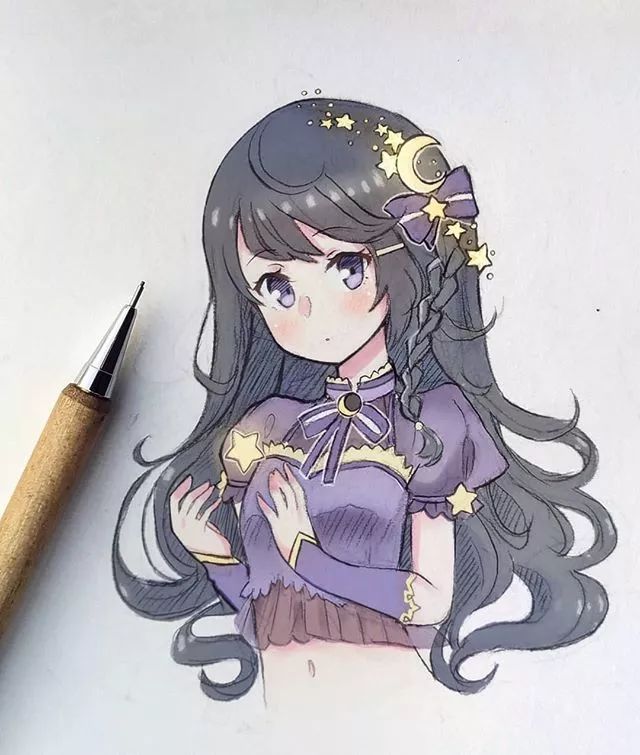 清新可愛美少女插畫，萌化你的心！