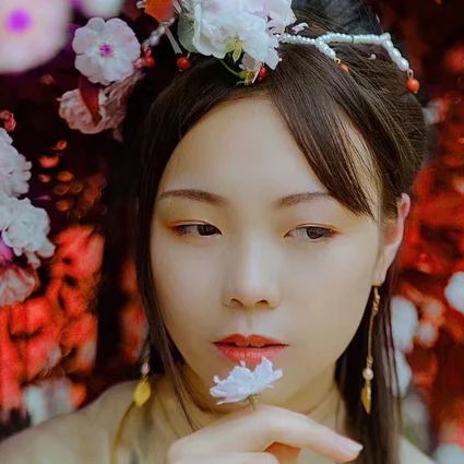 花開(kāi)芬芳女生頭像，唯美古風(fēng)真人頭像