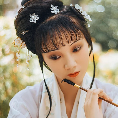 優(yōu)雅庭院女生頭像，唯美古風(fēng)真人頭像