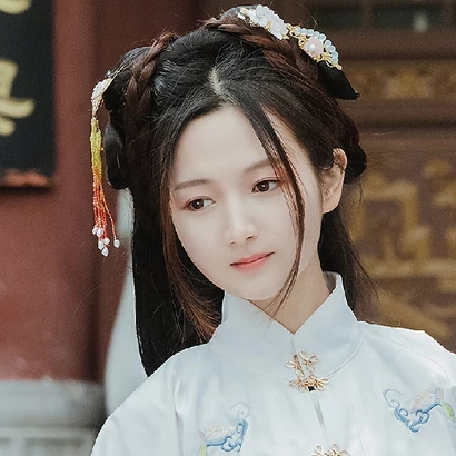 甜美可愛帶傘團(tuán)扇女生頭像，唯美古風(fēng)真人頭像