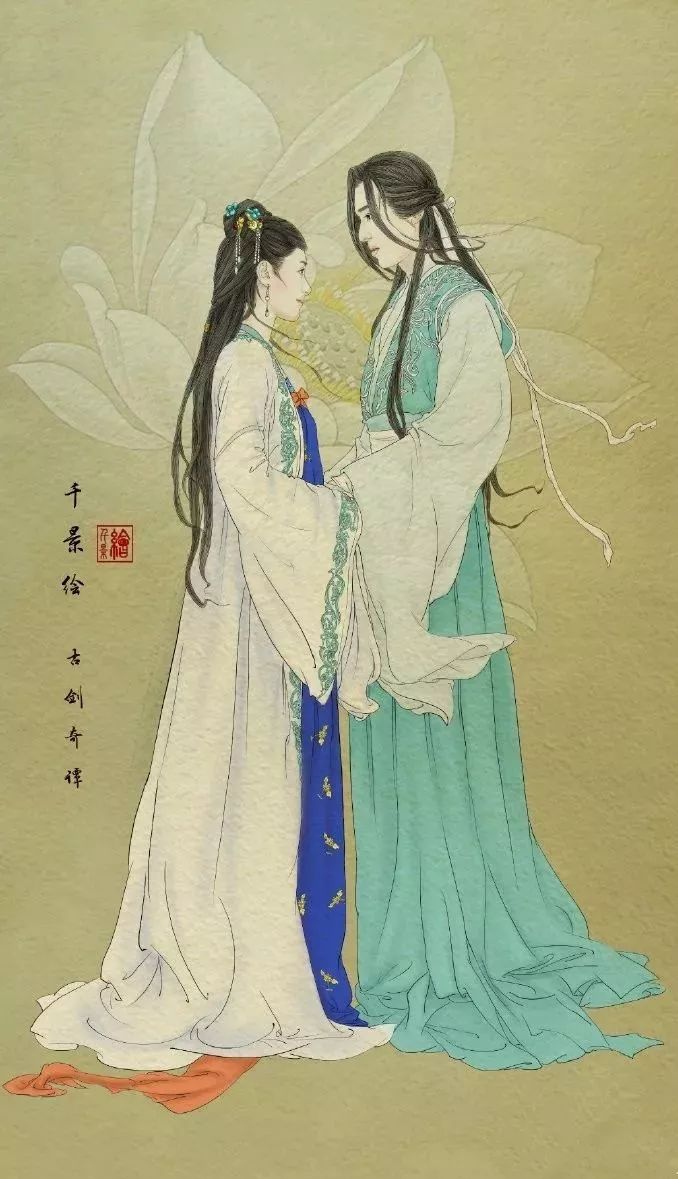 驚艷手繪插畫：古風線條畫出女子極致的美