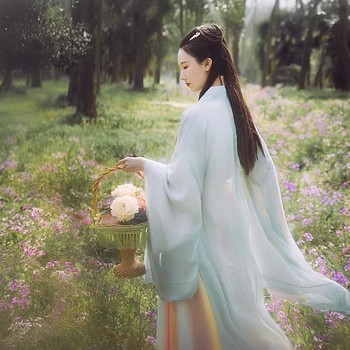 清新花朵帶傘女生頭像，唯美古風(fēng)真人頭像