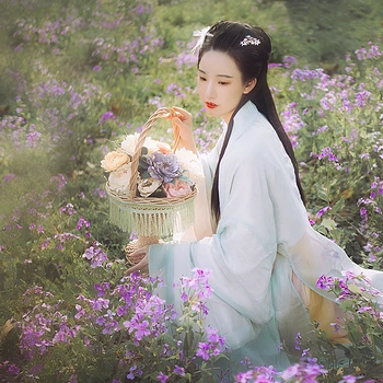 清新花朵帶傘女生頭像，唯美古風(fēng)真人頭像