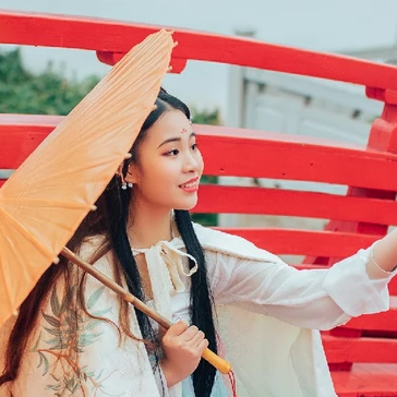 超萌可愛帶團(tuán)扇女生頭像，唯美古風(fēng)真人頭像