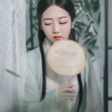 文藝清新碧春女生頭像，唯美古風(fēng)真人頭像