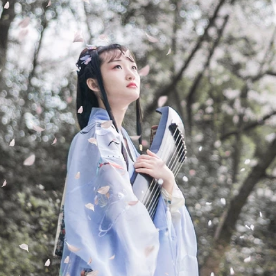清新粉花女生頭像，唯美古風(fēng)真人頭像