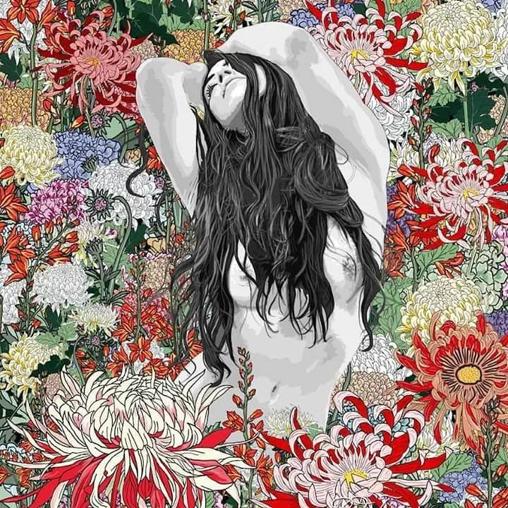 美人與花插畫：用線條淋漓盡致展現(xiàn)女性魅力！
