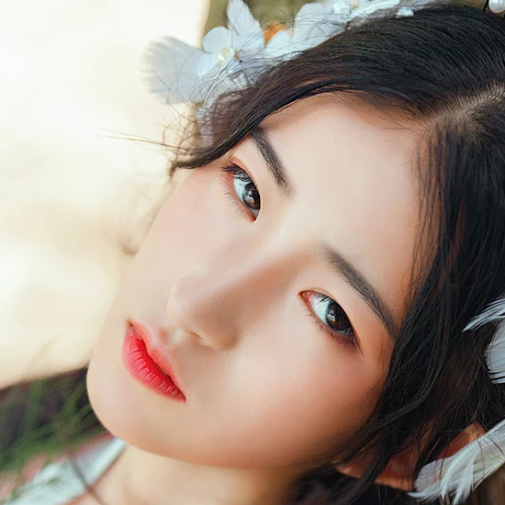 輕舞霓海神之女頭像，唯美古風真人頭像