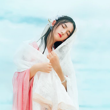 輕舞霓海神之女頭像，唯美古風真人頭像