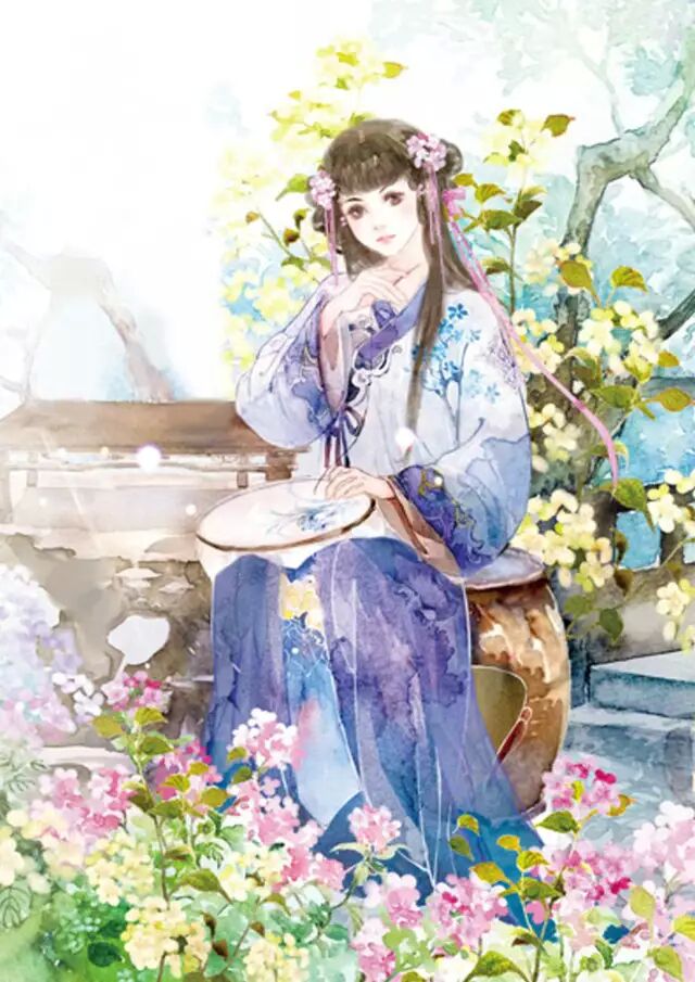 唯美古風(fēng)圖片:寒月退霜風(fēng)滿樓，夜靜人幽滿腔愁