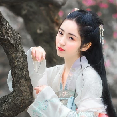 花香滿溢清新女生頭像，唯美古風真人頭像