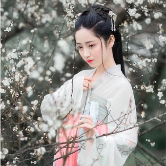 花香滿溢清新女生頭像，唯美古風真人頭像