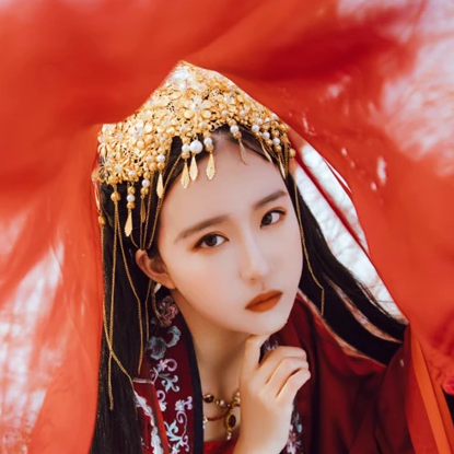 花嫁衣裳女生頭像，唯美古風(fēng)真人頭像