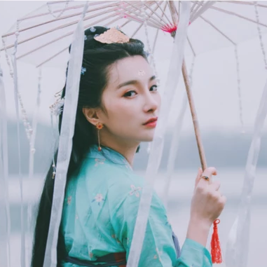 優(yōu)雅持傘女生頭像，唯美古風(fēng)真人頭像
