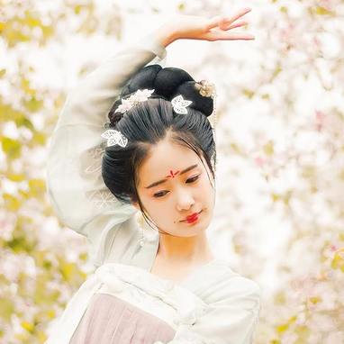 氣質(zhì)花朵帶傘女生頭像，唯美古風(fēng)真人頭像