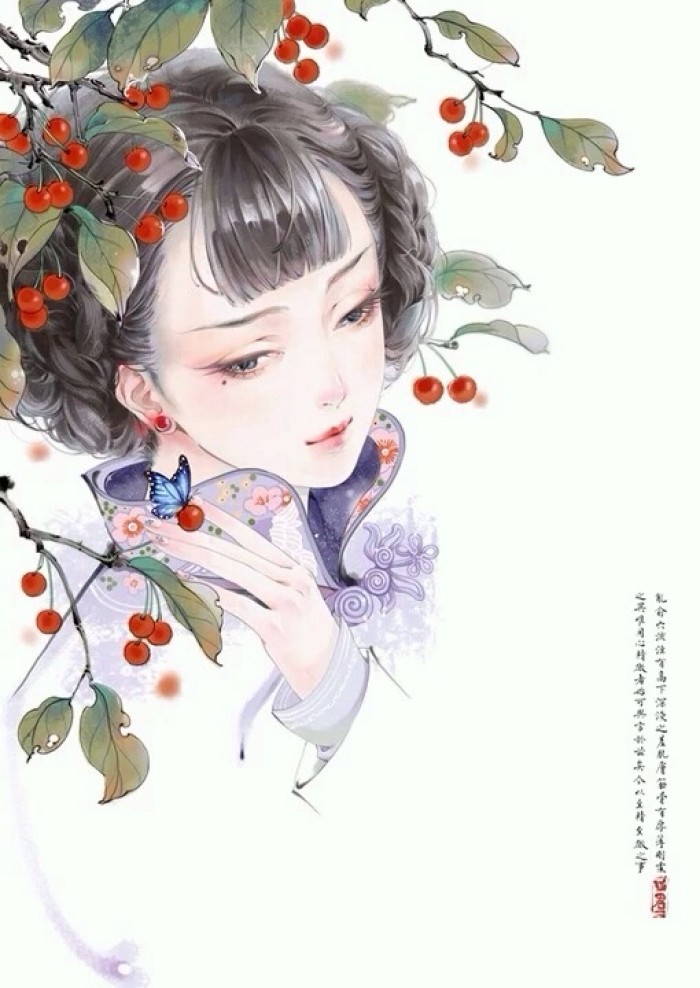 相見(jiàn)茫然詩(shī)意插畫(huà)，中國(guó)古風(fēng)手繪插畫(huà)