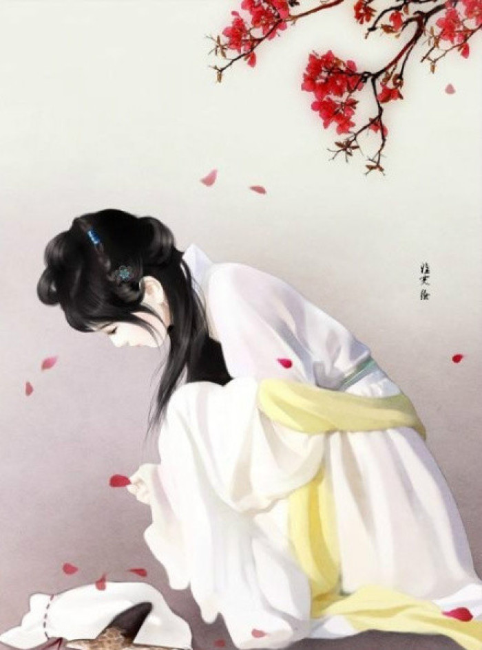 凄美國畫插畫，中國風詩意手繪插畫