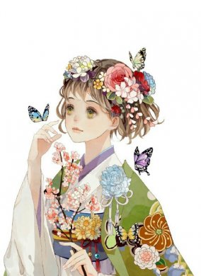 古典美女插畫，中國(guó)風(fēng)手繪插畫