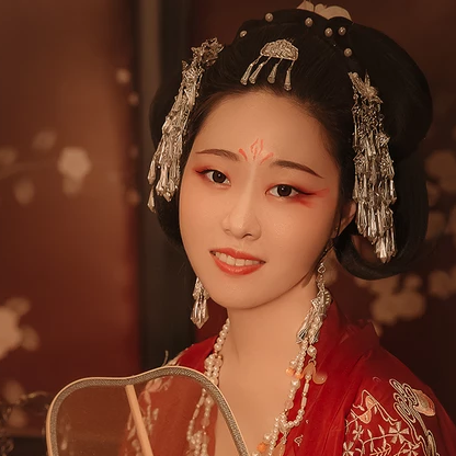 親密帶團(tuán)扇閨蜜頭像，唯美古風(fēng)真人頭像