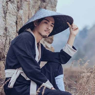 霸氣帶斗笠男生頭像，唯美古風(fēng)真人頭像
