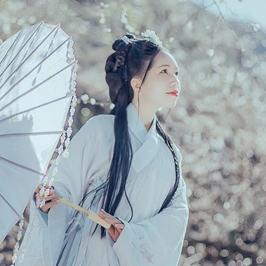 珠簾傘文藝女生頭像，唯美古風(fēng)真人頭像