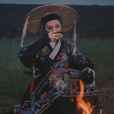霸氣帶斗笠女生頭像，唯美古風(fēng)真人頭像