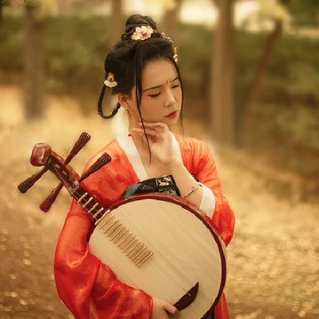 楓葉秋意文藝女生頭像，唯美古風(fēng)真人頭像