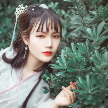 漢服情侶帶團(tuán)扇頭像，唯美古風(fēng)真人頭像