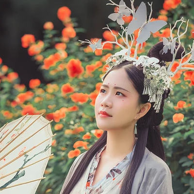 淡雅清新木槿花女生頭像，唯美古風(fēng)真人頭像