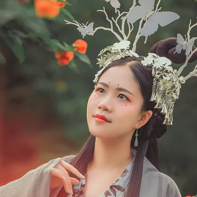 淡雅清新木槿花女生頭像，唯美古風(fēng)真人頭像