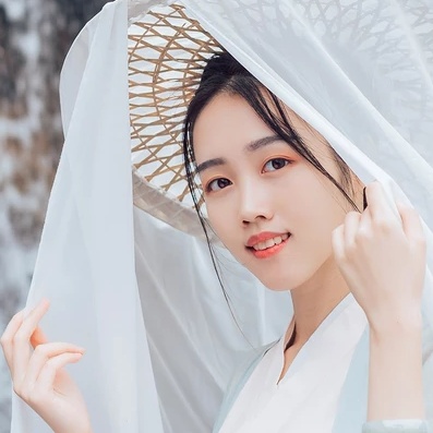 白衣俠客喝酒女生頭像，唯美古風(fēng)真人頭像