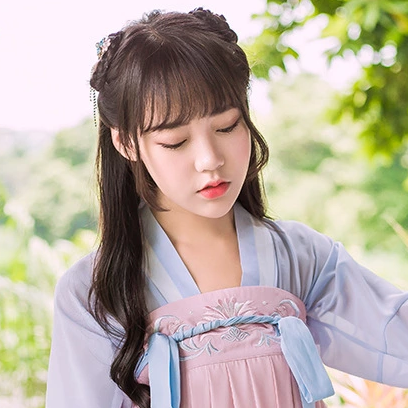 粉嫩小清新女生頭像，唯美古風(fēng)真人頭像