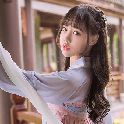 粉嫩小清新女生頭像，唯美古風(fēng)真人頭像