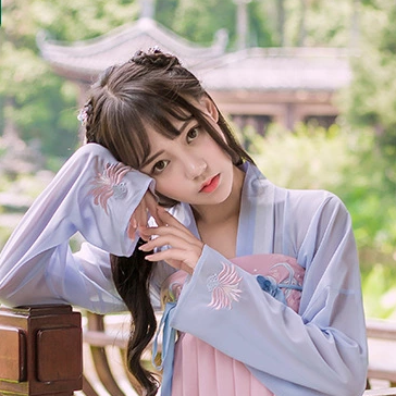 粉嫩小清新女生頭像，唯美古風(fēng)真人頭像