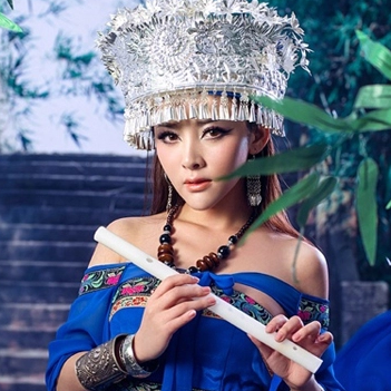 性感孔雀翎女生頭像，唯美古風(fēng)真人頭像