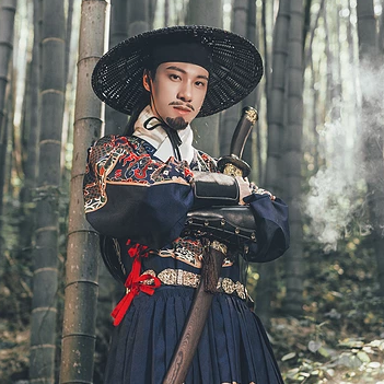 霸氣錦衣行帶刀頭像，唯美古風(fēng)男生真人頭像