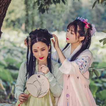 荷塘邊古風(fēng)頭像，唯美古風(fēng)閨蜜真人頭像