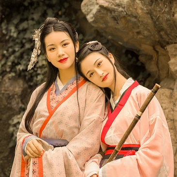 親密無(wú)間漢服古風(fēng)頭像，唯美古風(fēng)閨蜜頭像