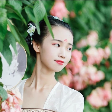 清新花朵中國風(fēng)古風(fēng)真人唯美女子頭像