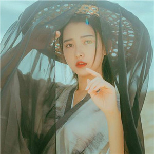 大漠孤煙古風(fēng)女子真人頭像，唯美女生qq頭像
